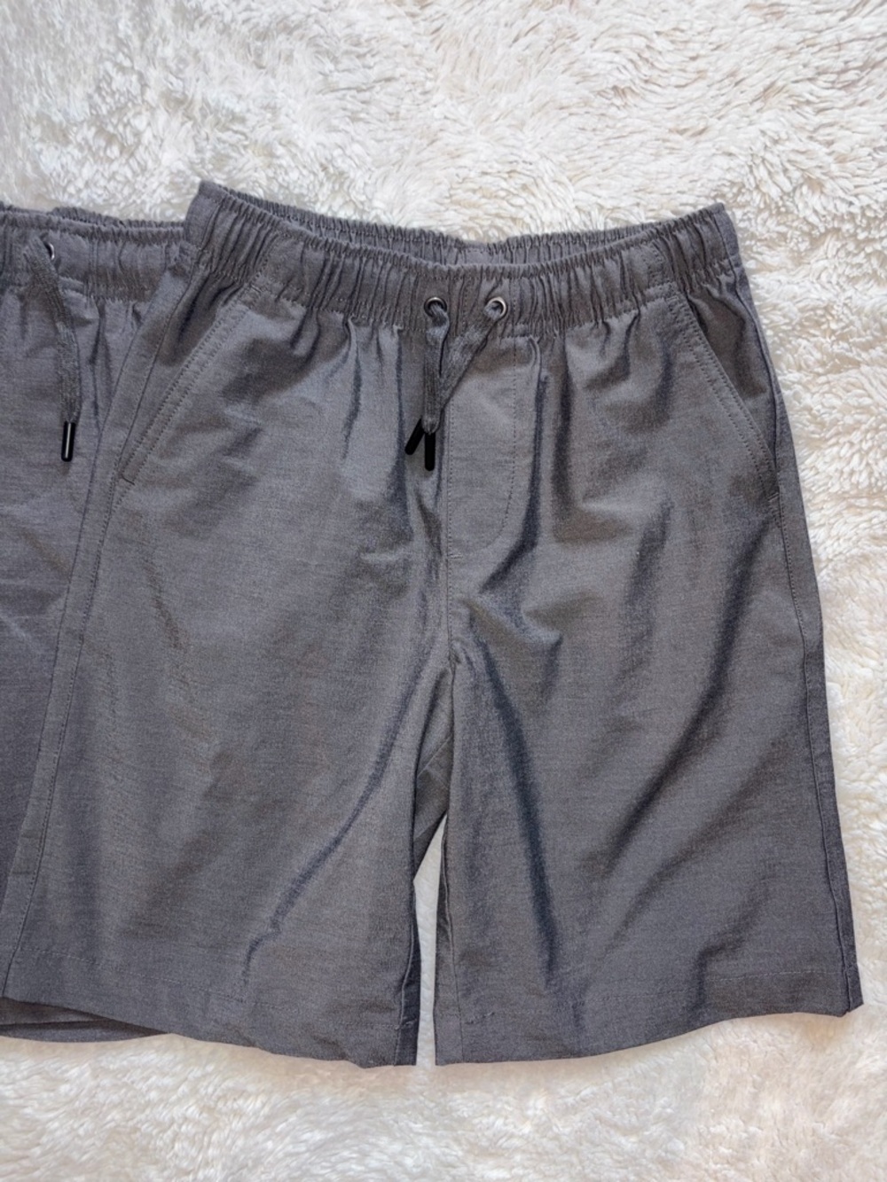 Two Bixby Nomad Boys 10 Hybrid Gray Pull On Shorts Drawstring Elastic Waist Lot - Picture 2 of 10